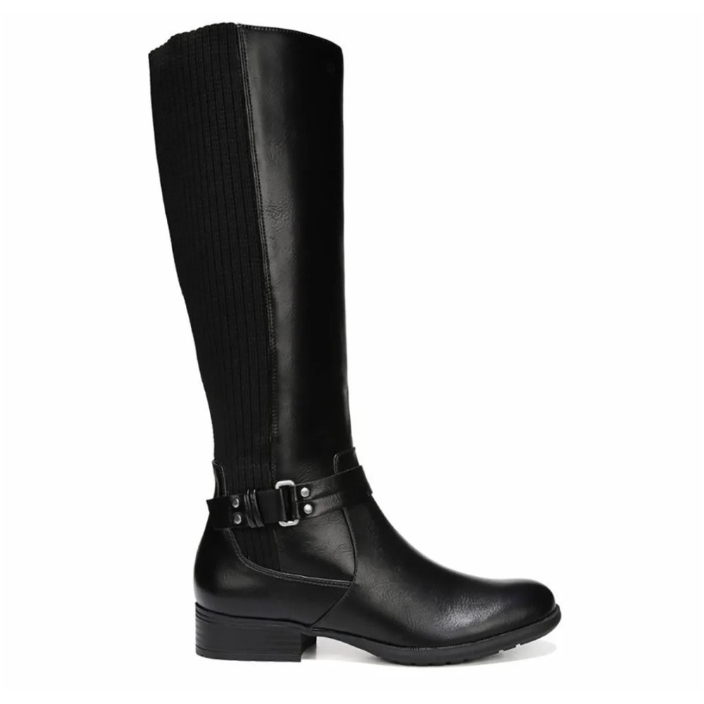 Lifestride X-Anita Black Athena Leather Boots Size: 7.5